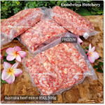 Australia beef mince plain 75CL daging sapi giling frozen price/pack 500gr